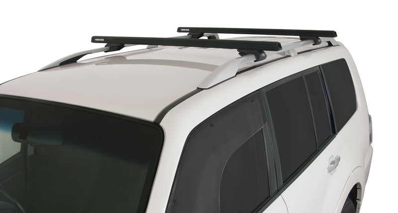 Rhino-Rack Heavy Duty CXB Black 2 Bar Roof Rack suitable for Pajero NS–NX 4×4