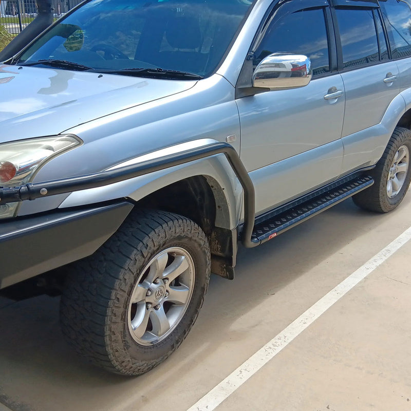 Prado 120 2002-2009 039BSR All Black Side Step and Rail Package (50mm Bull Bar)