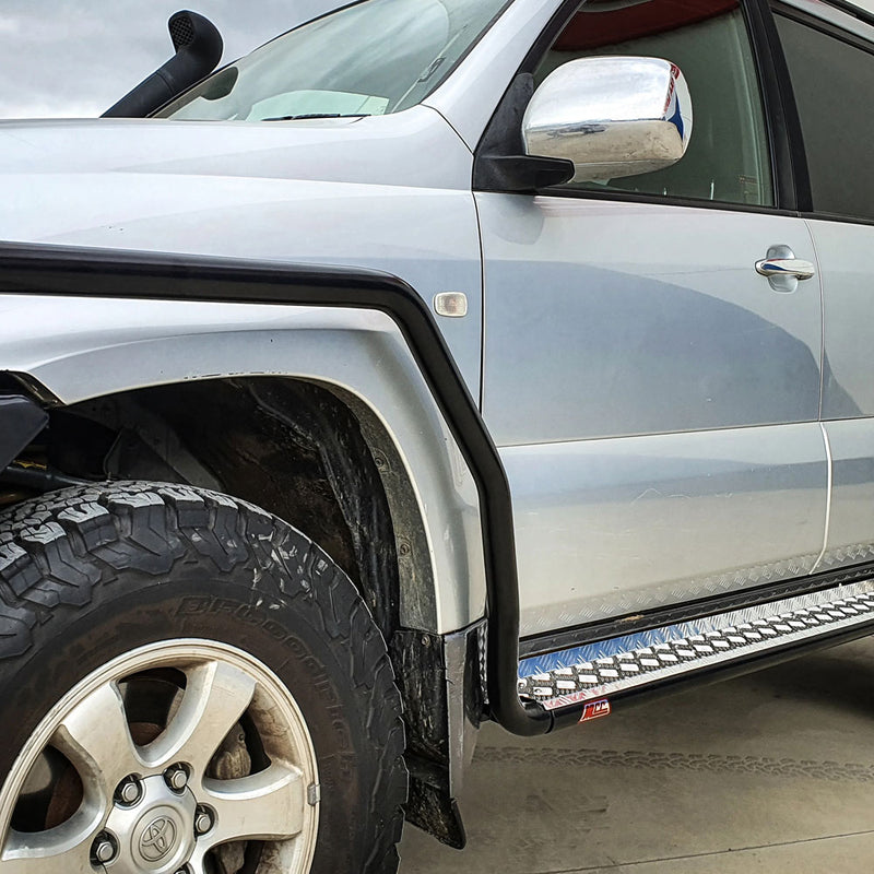 Prado 120 2002-2009 039BSR Side Step and Rail Package (Chrome Step Plate) (50mm Bull Bar)