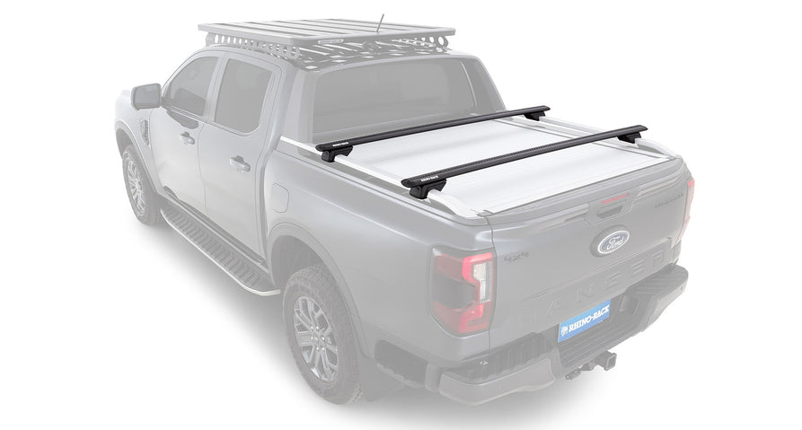 Rhino-Rack Vortex RX Black 2 Bar Roof Rack – Ford Ranger Wildtrak Gen 2 (P703) 4×4