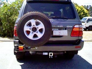 Twin Wheel Carrier Rear Bar (Bar Only, No Arms) Suitable For Toyota Landcruiser 100 Series – Live Axle
