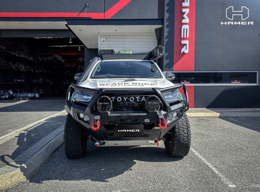 Hamer 4x4 Bull Bar King Series Plus (incl. 3.5T Rated Recovery Points) Suitable For Wider Body GR-S For Toyota Hilux Revo Gr Sport 2023-Present