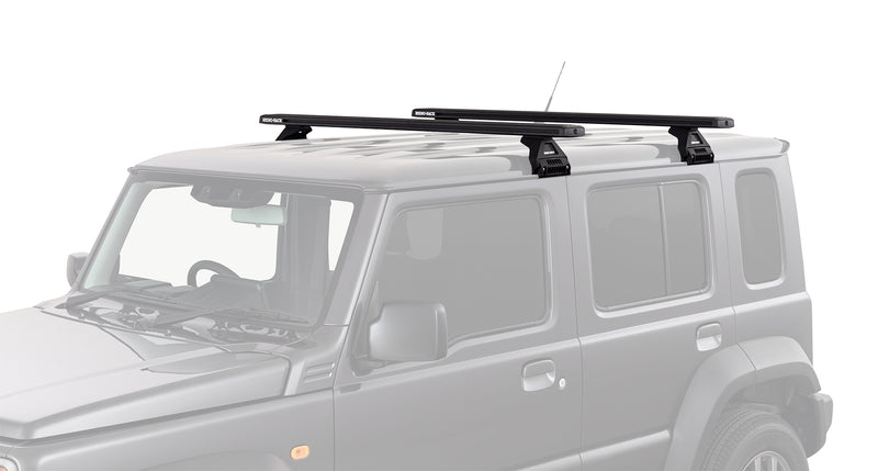 Rhino-Rack Reconn-Deck RL110 Black 2 Bar Roof Rack – Suitable for Suzuki Jimny XL 4×4