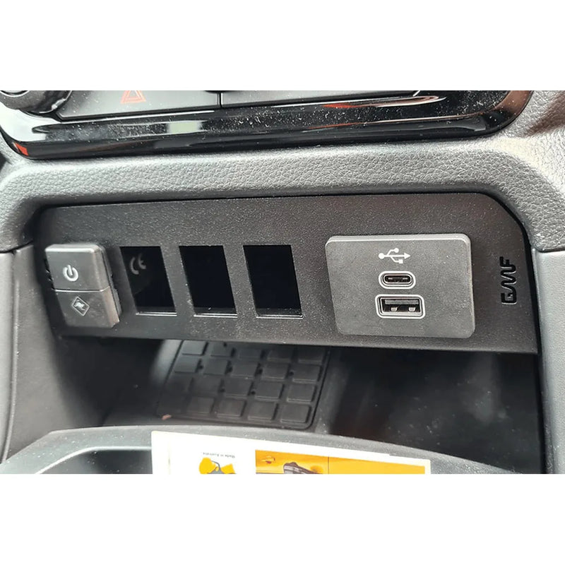 GMF stainless Switch Panel Powder coated BlackSuitable For Ford Ranger