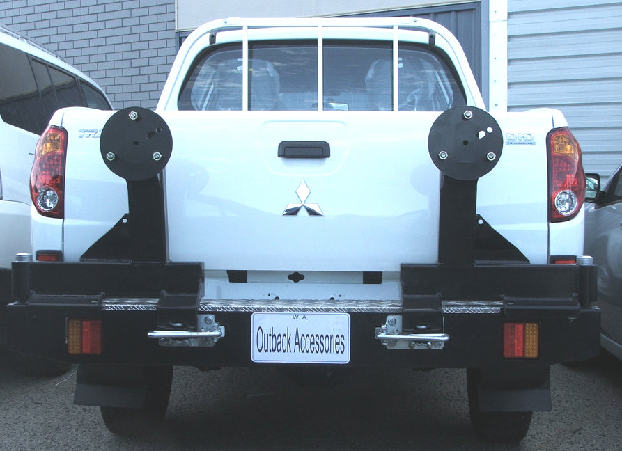 Twin Wheel Carrier Rear Bar (Complete) Suitable For Mitsubishi Triton ML 4WD 2006-2009