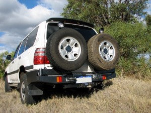 Twin Wheel Carrier Rear Bar (Bar Only, No Arms) Suitable For Toyota Landcruiser 100 Series – Live Axle