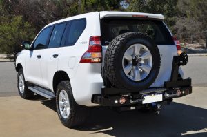 Twin Wheel Carrier Rear Bar (Bar Only, No Arms) Suitable For Toyota Prado 150 2017-2024