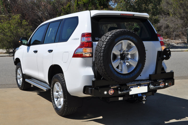Twin Wheel Carrier Rear Bar (Complete) Suitable For Toyota Prado 150 LWB & SWB 2009-2017