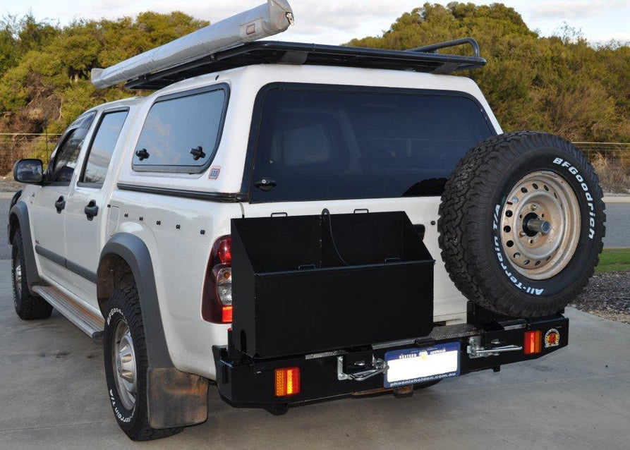 Twin Wheel Carrier Rear Bar (Bar Only, No Arms) Suitable For Holden Rodeo RA/ RA7/ Colorado/ Dmax 4WD 2007-2012