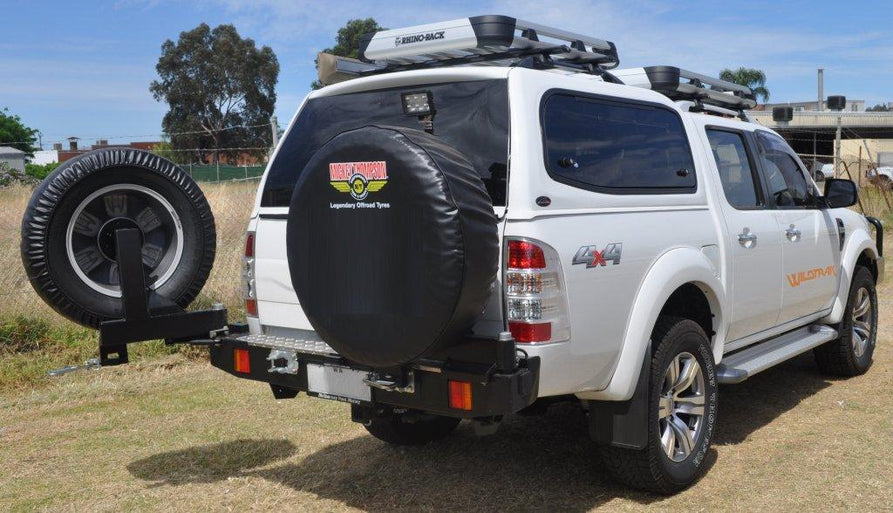 Twin Wheel Carrier Rear Bar (Bar Only, No Arms) Suitable For Ford Ranger PK Dual cab 4WD 2009-2011 / Mazda BT50 Dual cab 4WD 2009-2011