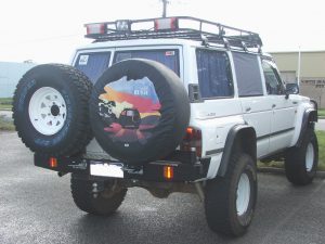 Twin Wheel Carrier Rear Bar (Bar Only, No Arms) Suitable For Nissan Patrol GQ SWB & LWB Wagon