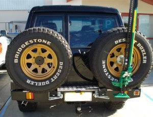 Twin Wheel Carrier Rear Bar (Bar Only, No Arms) Suitable For Nissan Patrol GQ SWB & LWB Wagon