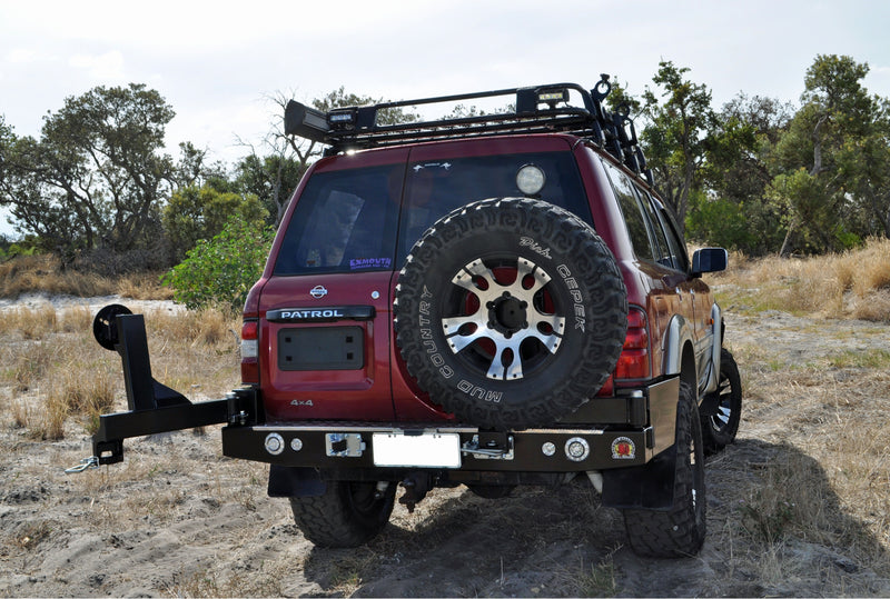 Twin Wheel Carrier Rear Bar (Bar Only, No Arms) Suitable For Nissan Patrol GU & Y61 Wagon Series 4 on 2004+
