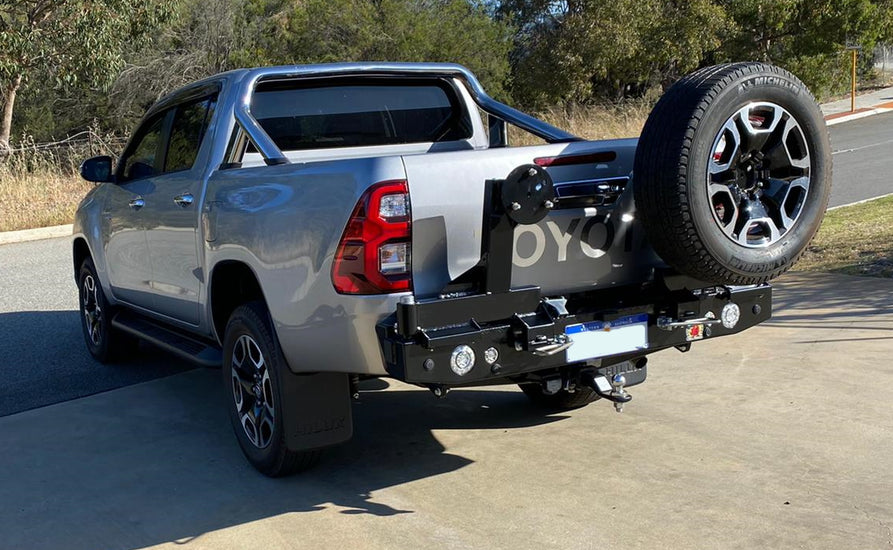 Twin Wheel Carrier Rear Bar (Complete) Suitable For Toyota Hilux 4WD 2022+