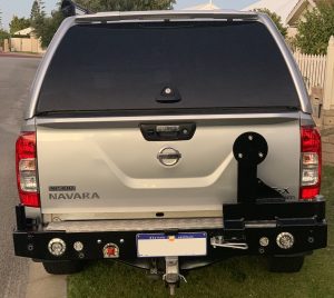Twin Wheel Carrier Rear Bar (Bar Only, No Arms) Suitable For Nissan Navara NP300 D23 2015-2021