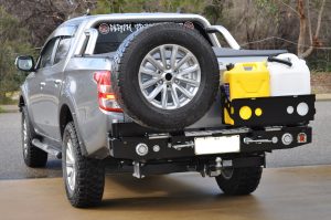 Twin Wheel Carrier Rear Bar (Bar Only, No Arms) Suitable For Mitsubishi Triton MQ 2015+