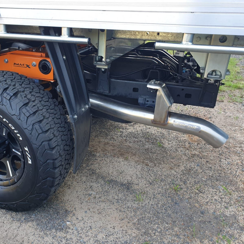 Torqit 3.5″ Single Exit Exhaust for Landcruiser 79 Series 4.5L 2007–2016