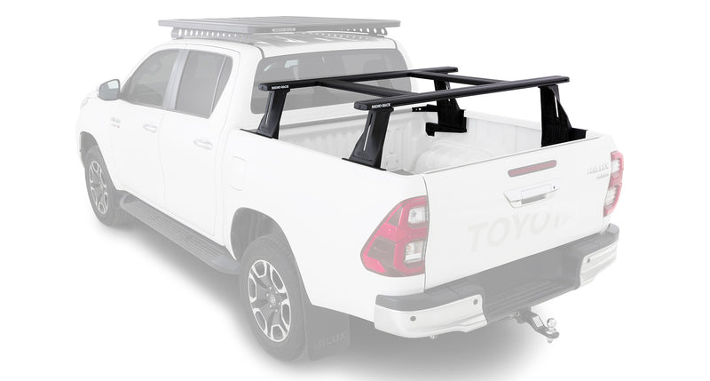 Rhino-Rack Reconn-Deck 2 Bar Ute Tub System with 2 NS Bars for / Suitable for Toyota Hilux SR5 Gen 8 4×4
