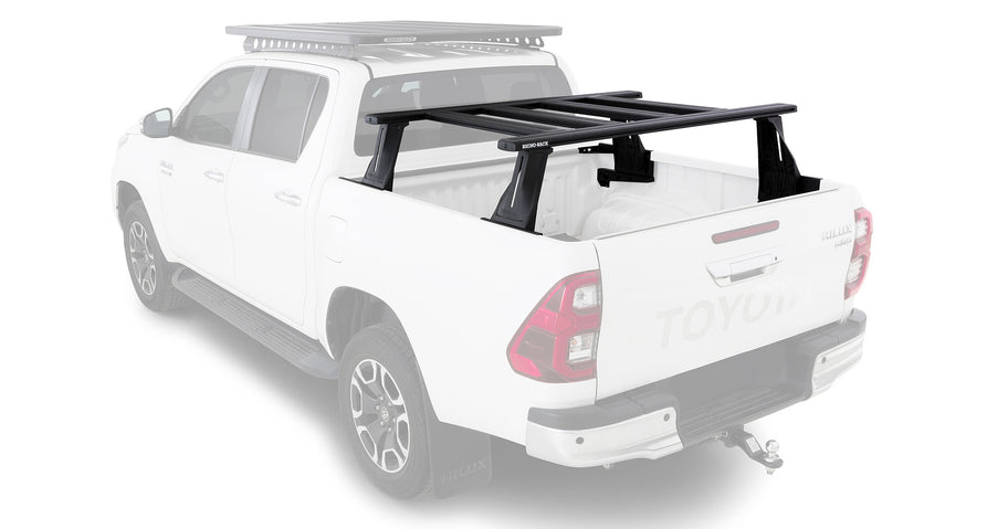 Rhino-Rack Reconn-Deck 2 Bar Ute Tub System with 4 NS Bars for / Suitable for Toyota Hilux SR5 Gen 8 4×4