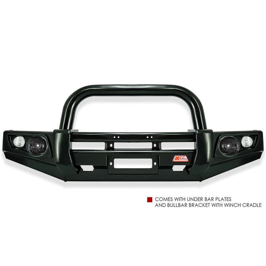 Land Cruiser 80 series 1990-1998 707-01 Falcon Bull Bar Single Black Loop Package (LED Foglight) – SKU MCC-01006-701SBLFOG