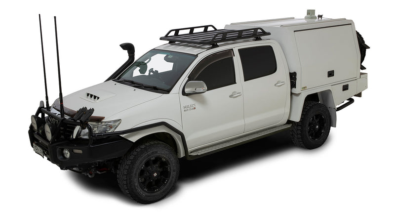 Rhino-Rack Pioneer Tradie (1328mm x 1236mm) with RCL Legs for Toyota Hilux Gen 7 Dual Cab 4×4 (2005–2015)