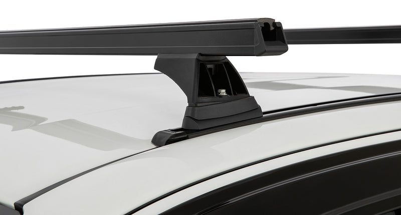 Rhino-Rack Heavy Duty RCH Trackmount Black 2 Bar Roof Rack for Hilux – Suitable for Toyota Hilux Gen 8 4×4 Double Cab