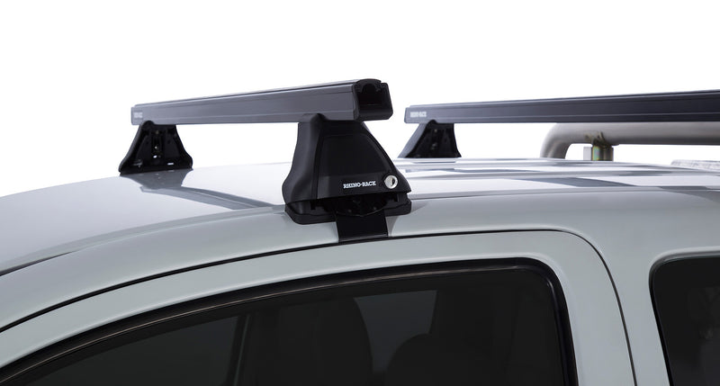 Rhino-Rack Heavy Duty 2500 Black 2 Bar Roof Rack – Toyota Hilux Gen 7 2dr Ute Extra Cab 4×4
