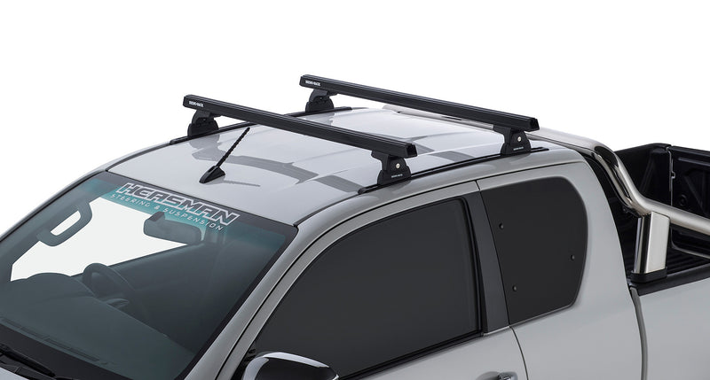 Rhino-Rack Heavy Duty 2500 Black 1 Bar Roof Rack suitable for Toyota Hilux Gen 8 4×4 Extra Cab and Single Cab