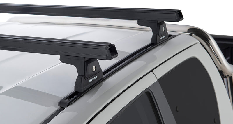 Rhino-Rack Heavy Duty 2500 Black 1 Bar Roof Rack suitable for Toyota Hilux Gen 8 4×4 Extra Cab and Single Cab