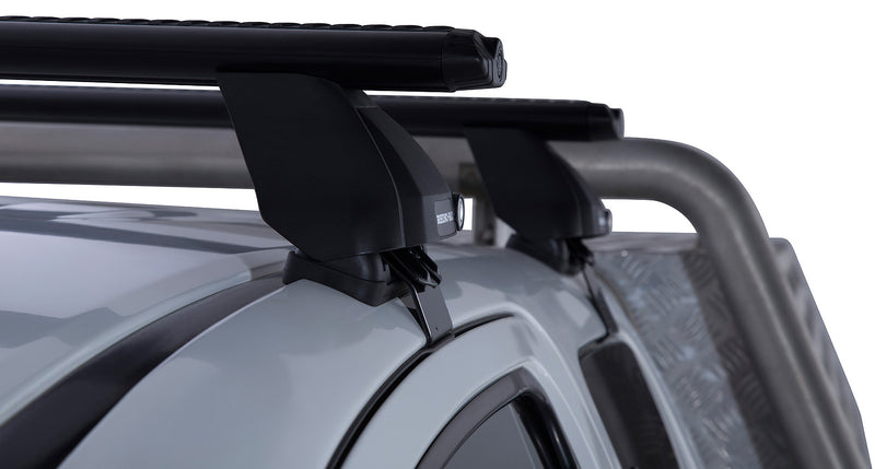 Rhino-Rack Vortex 2500 Black 2 Bar Roof Rack – Toyota Hilux Gen 7 2dr Ute Extra Cab 4×4