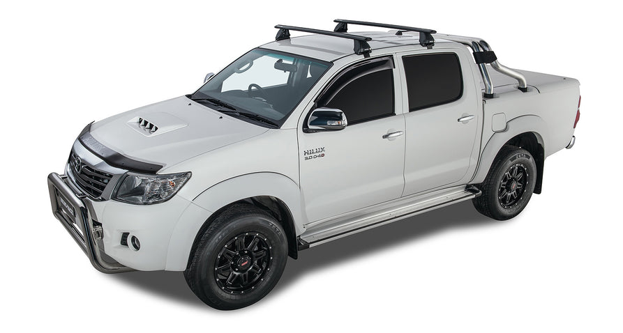 Rhino-Rack Vortex 2500 Black 2 Bar Roof Rack for Toyota Hilux Gen 7 4×4
