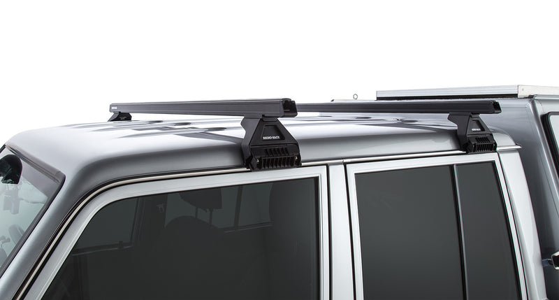 Rhino-Rack Heavy Duty RL110 Black 2 Bar Roof Rack for Toyota LandCruiser 79 Series 4×4