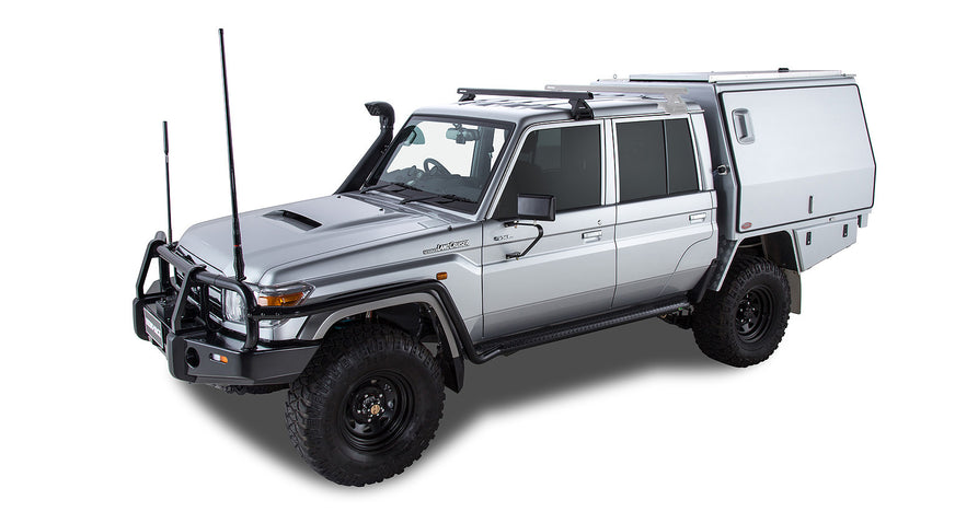 Rhino-Rack Heavy Duty RL110 Black 1 Bar Roof Rack for LandCruiser 79 (4×4)