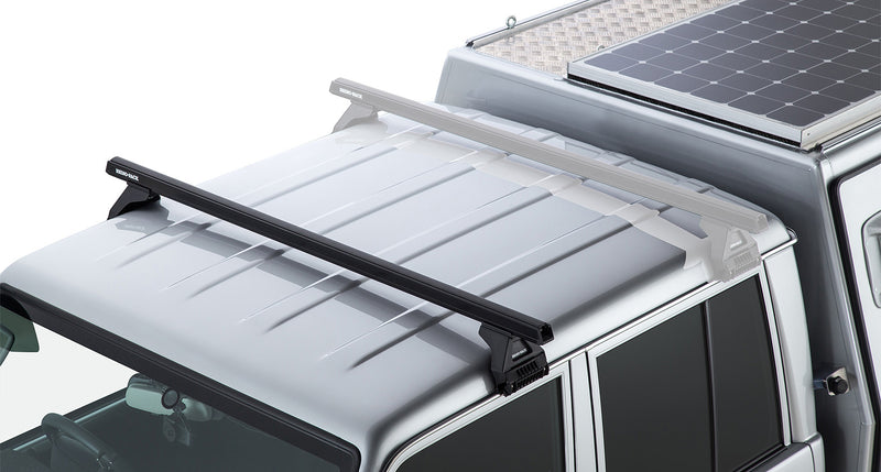 Rhino-Rack Heavy Duty RL110 Black 1 Bar Roof Rack for LandCruiser 79 (4×4)