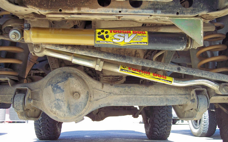 Tough Dog Adjustable 4"+ Steering Damper 80 Series Toyota LandCruiser
