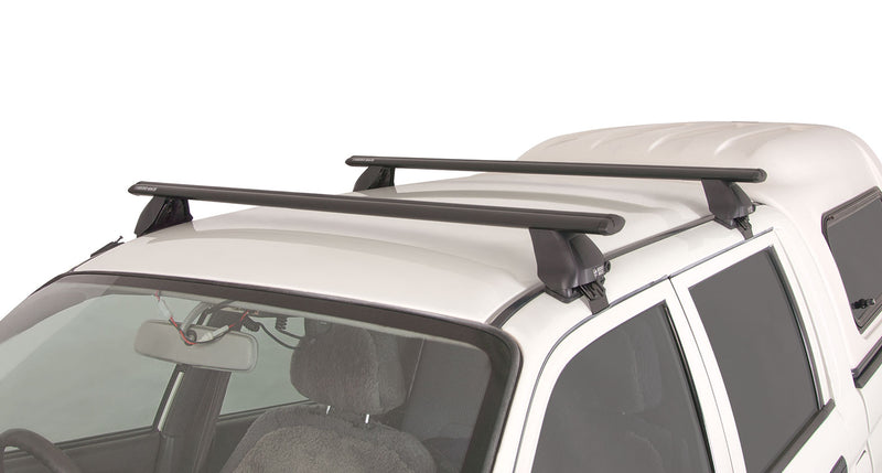 Rhino-Rack Vortex 2500 Black 2 Bar Roof Rack for Mitsubishi Triton MK 4x4 Dual Cab