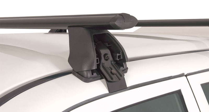 Rhino-Rack Vortex 2500 Black 2 Bar Roof Rack for Mitsubishi Triton MK 4x4 Dual Cab