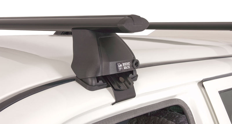 Rhino-Rack Vortex 2500 Black 2 Bar Roof Rack for Mitsubishi Triton MK 4x4 Dual Cab