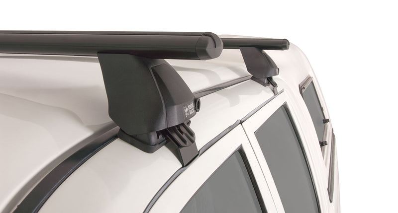 Rhino-Rack Vortex 2500 Black 2 Bar Roof Rack for Mitsubishi Triton MK 4x4 Dual Cab