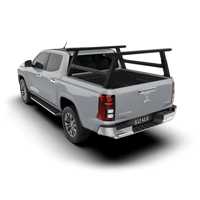 HSP Load Rack Pro Ladder Rack suits Mitsubishi Triton MV 2024+ Fits Dual Cab Tub – Full Set (Front & Rear Legs + Joiner Bar) 2010-LR2-S