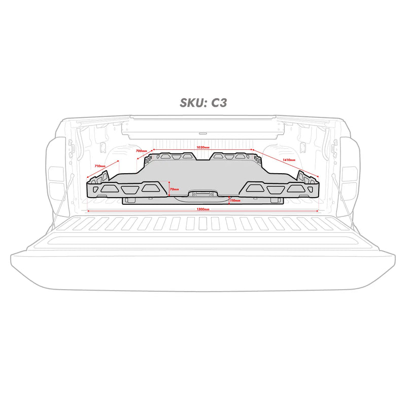 HSP Load Slide Suits Holden Colorado RG Dual Cab 2012+ C3