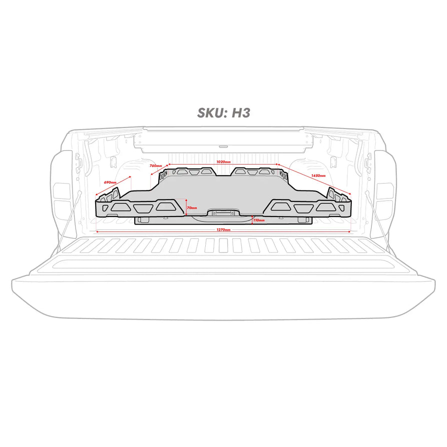 HSP Load Slide suits Toyota Hilux SR Dual Cab 2015+ Revo – HJ3
