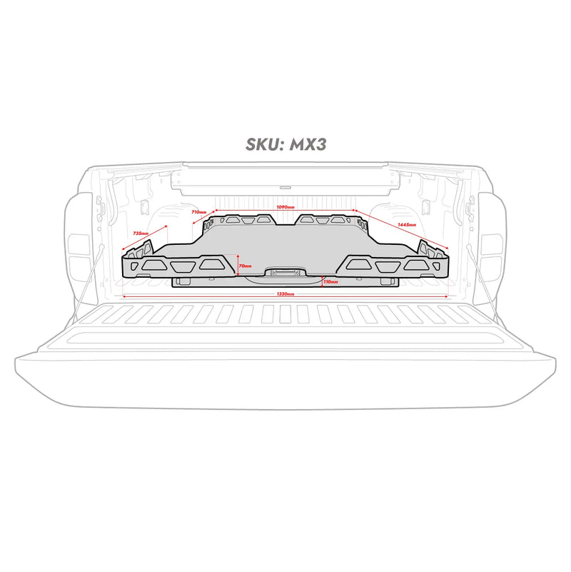 HSP Load Slide suits Dual Cab Mercedes X-Class – MX3