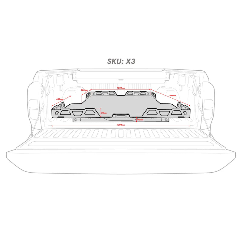 HSP Load Slide Suits Isuzu D-Max Gen 2 MY2012–2020/MY19 Dual Cab X3