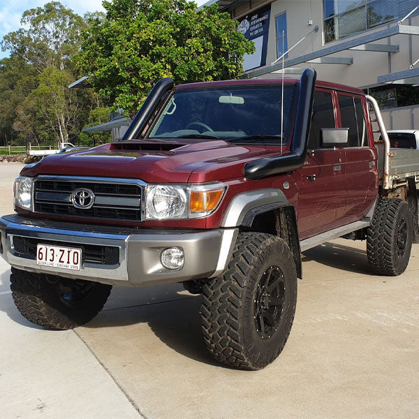 DUAL Toyota Landcruiser VDJ76-79 Series 5" Stainless Steel Snorkel Kit