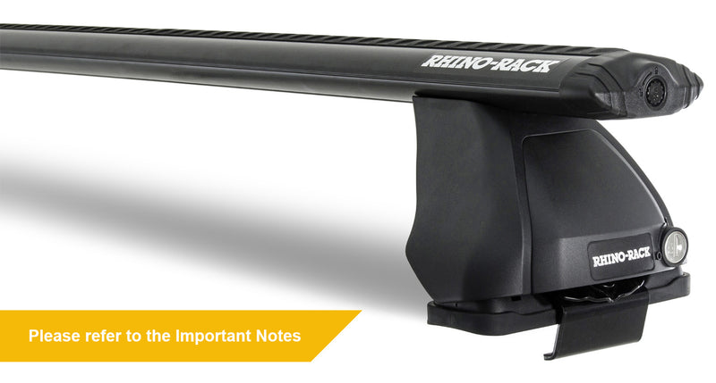 Rhino-Rack Vortex 2500 Black 2 Bar Roof Rack Suitable for Toyota Hilux Gen 8 & Gen 9 4×4