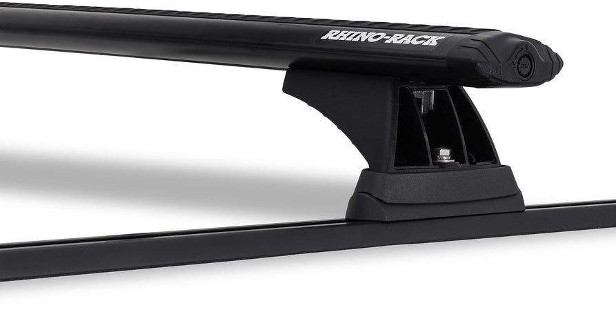 Rhino-Rack Vortex RCH Trackmount Black 2 Bar Roof Rack suitable for Holden Jackaroo LWB 4×4