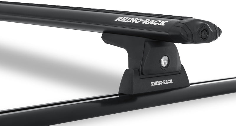 Rhino-Rack Vortex RLT600 Trackmount Black 2 Bar Roof Rack for Toyota Hilux Gen 7 4×4