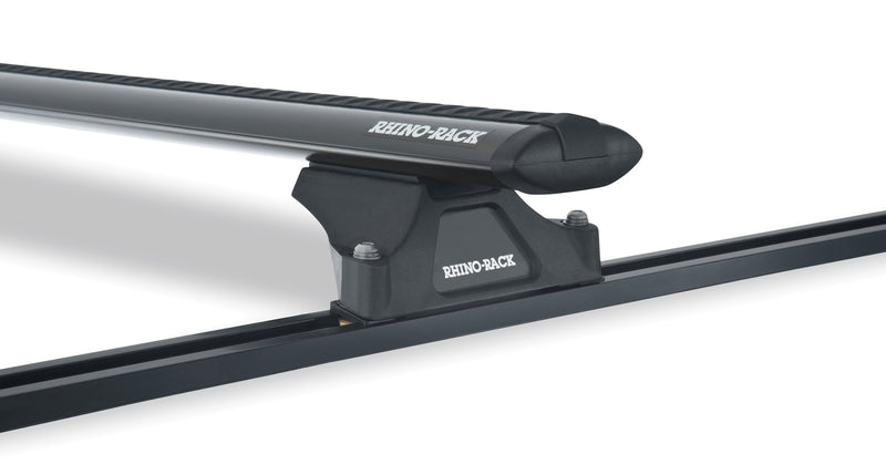 Rhino-Rack Vortex RLTP Trackmount Black 3 Bar Roof Rack for Mitsubishi Pajero NM - NP & NS - NX 4dr 4WD