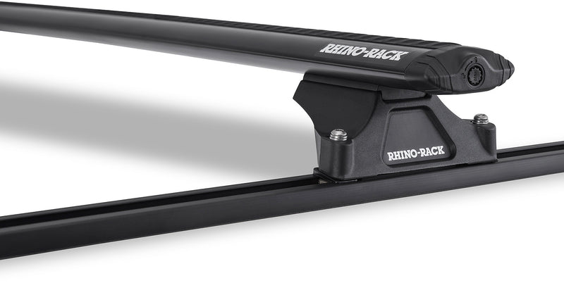 Rhino-Rack Vortex RLTP Trackmount Black 2 Bar Roof Rack for Holden Jackaroo LWB 4×4